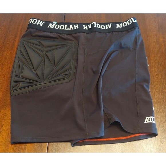 NWT Moolah Kicks Women's Black Padded Compression Shorts Size Large - Picture 2 of 5
